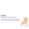 Flash Furniture Natural Plastic Stackable School Chair with 10.5" Seat Height, PK10 10-YU-YCX-003-NAT-GG